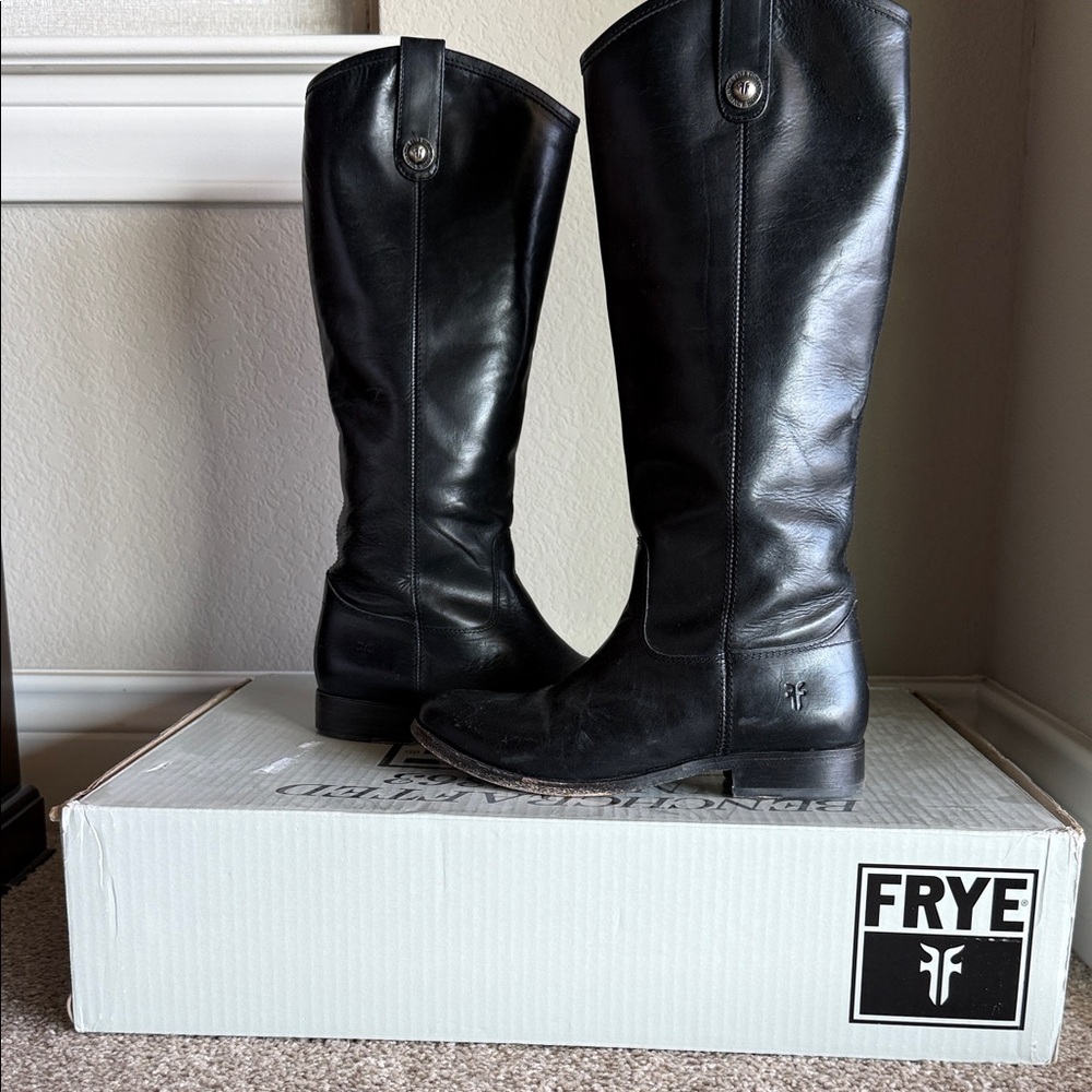 Frye Black Heeled Boots